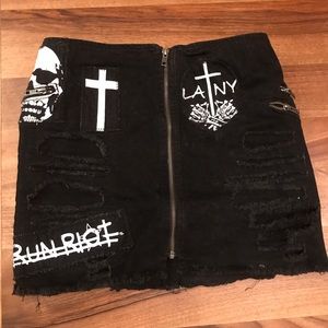 Unique punk mini skirt